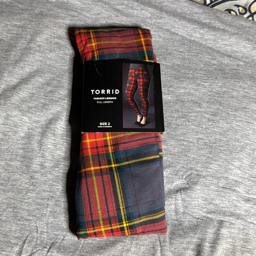 Full length plaid leggings